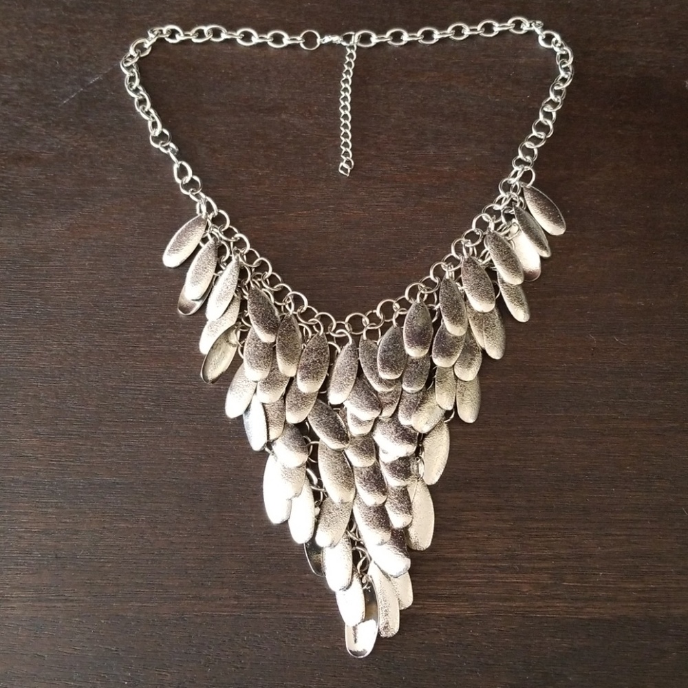 Silver-Toned Statement Necklace - image 1